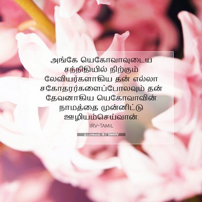Picture 07 - உபாகமம் 18:7 TAMIRV - அங்கே யெகோவாவுடைய - Bible Verse Picture