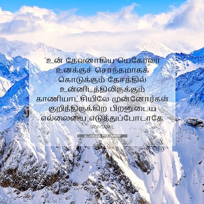 Picture 07 - உபாகமம் 19:14 TAMIRV - “உன் தேவனாகிய - Bible Verse Picture