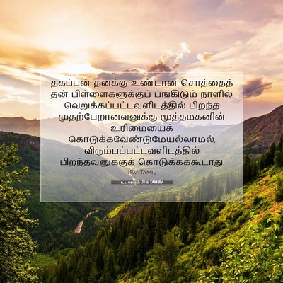 Picture 07 - உபாகமம் 21:16 TAMIRV - தகப்பன் தனக்கு - Bible Verse Picture