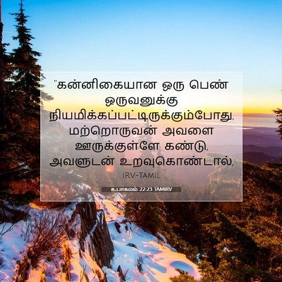 Picture 07 - உபாகமம் 22:23 TAMIRV - “கன்னிகையான ஒரு - Bible Verse Picture
