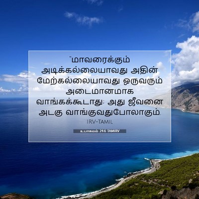 Picture 07 - உபாகமம் 24:6 TAMIRV - “மாவரைக்கும் - Bible Verse Picture