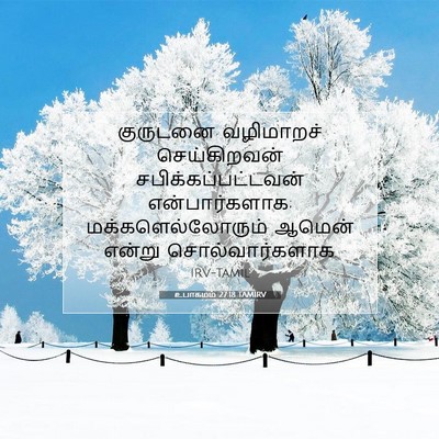 Picture 07 - உபாகமம் 27:18 TAMIRV - குருடனை வழிமாறச் - Bible Verse Picture