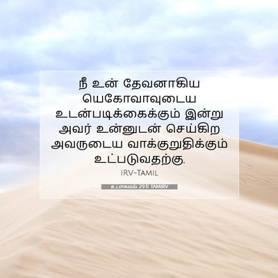 Picture 07 - உபாகமம் 29:11 TAMIRV - நீ உன் தேவனாகிய - Bible Verse Picture