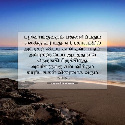 Picture 07 - உபாகமம் 32:35 TAMIRV - பழிவாங்குவதும் - Bible Verse Picture