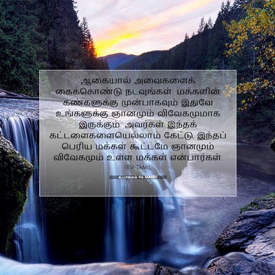 Picture 07 - உபாகமம் 4:6 TAMIRV - ஆகையால் அவைகளைக் - Bible Verse Picture