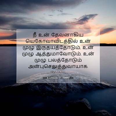 Picture 07 - உபாகமம் 6:5 TAMIRV - நீ உன் தேவனாகிய - Bible Verse Picture
