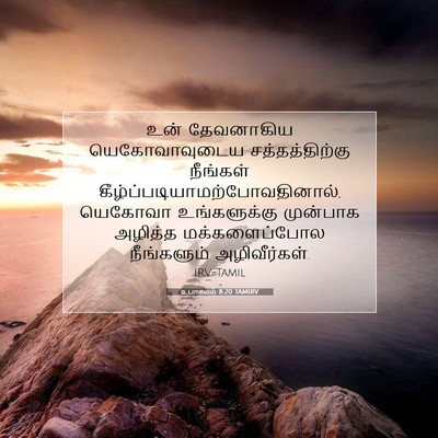 Picture 07 - உபாகமம் 8:20 TAMIRV - உன் தேவனாகிய - Bible Verse Picture