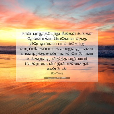 Picture 07 - உபாகமம் 9:16 TAMIRV - நான் பார்த்தபோது, - Bible Verse Picture