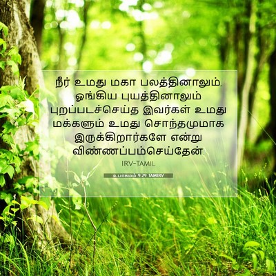 Picture 07 - உபாகமம் 9:29 TAMIRV - நீர் உமது மகா - Bible Verse Picture