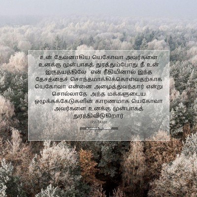 Picture 07 - உபாகமம் 9:4 TAMIRV - உன் தேவனாகிய - Bible Verse Picture