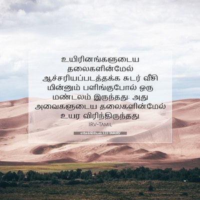 Picture 07 - எசேக்கியேல் 1:22 TAMIRV - உயிரினங்களுடைய - Bible Verse Picture