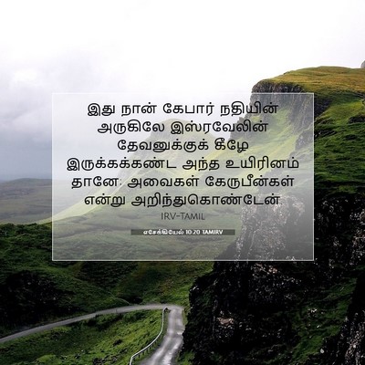 Picture 07 - எசேக்கியேல் 10:20 TAMIRV - இது நான் கேபார் - Bible Verse Picture