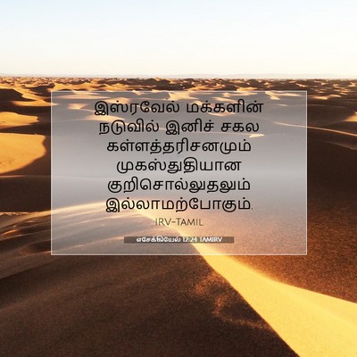 Picture 07 - எசேக்கியேல் 12:24 TAMIRV - இஸ்ரவேல் மக்களின் - Bible Verse Picture