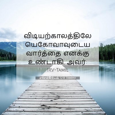 Picture 07 - எசேக்கியேல் 12:8 TAMIRV - விடியற்காலத்திலே - Bible Verse Picture