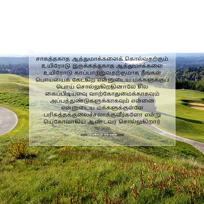 Picture 07 - எசேக்கியேல் 13:19 TAMIRV - சாகத்தகாத - Bible Verse Picture