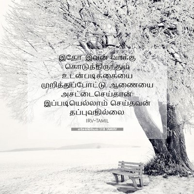 Picture 07 - எசேக்கியேல் 17:18 TAMIRV - இதோ, இவன் வாக்கு - Bible Verse Picture
