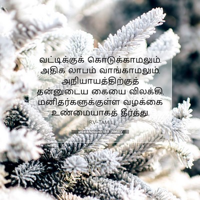 Picture 07 - எசேக்கியேல் 18:8 TAMIRV - வட்டிக்குக் - Bible Verse Picture
