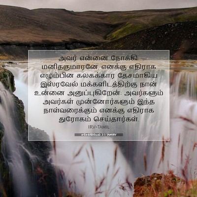 Picture 07 - எசேக்கியேல் 2:3 TAMIRV - அவர் என்னை நோக்கி: - Bible Verse Picture