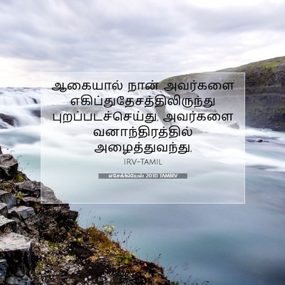 Picture 07 - எசேக்கியேல் 20:10 TAMIRV - ஆகையால் நான் - Bible Verse Picture