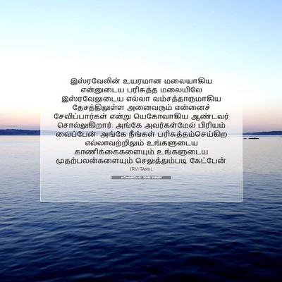 Picture 07 - எசேக்கியேல் 20:40 TAMIRV - இஸ்ரவேலின் உயரமான - Bible Verse Picture