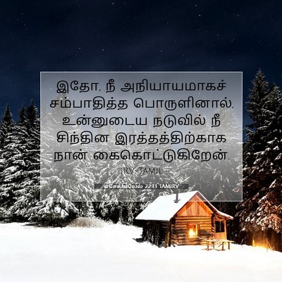 Picture 07 - எசேக்கியேல் 22:13 TAMIRV - இதோ, நீ - Bible Verse Picture