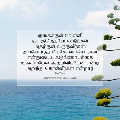 Picture 07 - எசேக்கியேல் 22:22 TAMIRV - குகைக்குள் வெள்ளி - Bible Verse Picture