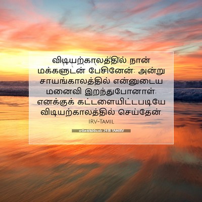 Picture 07 - எசேக்கியேல் 24:18 TAMIRV - விடியற்காலத்தில் - Bible Verse Picture
