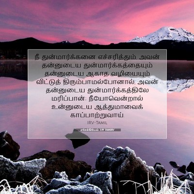 Picture 07 - எசேக்கியேல் 3:19 TAMIRV - நீ துன்மார்க்கனை - Bible Verse Picture