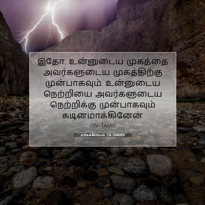 Picture 07 - எசேக்கியேல் 3:8 TAMIRV - இதோ, உன்னுடைய - Bible Verse Picture