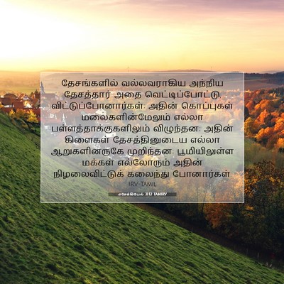 Picture 07 - எசேக்கியேல் 31:12 TAMIRV - தேசங்களில் - Bible Verse Picture
