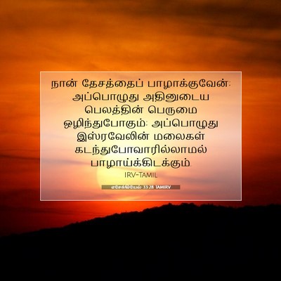 Picture 07 - எசேக்கியேல் 33:28 TAMIRV - நான் தேசத்தைப் - Bible Verse Picture