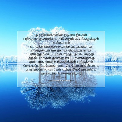 Picture 07 - எசேக்கியேல் 36:23 TAMIRV - அந்நியமக்களின் - Bible Verse Picture