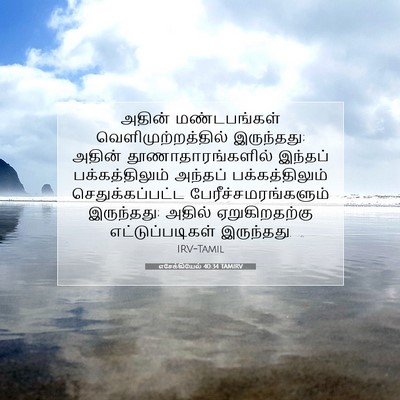 Picture 07 - எசேக்கியேல் 40:34 TAMIRV - அதின் மண்டபங்கள் - Bible Verse Picture