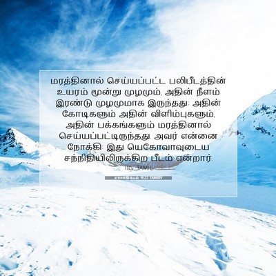 Picture 07 - எசேக்கியேல் 41:22 TAMIRV - மரத்தினால் - Bible Verse Picture