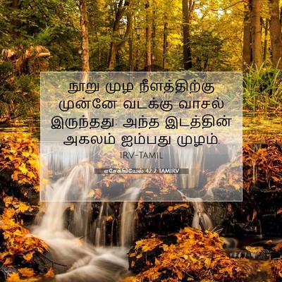 Picture 07 - எசேக்கியேல் 42:2 TAMIRV - நூறு முழ - Bible Verse Picture