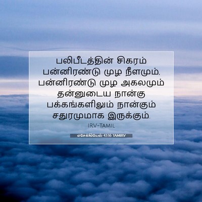 Picture 07 - எசேக்கியேல் 43:16 TAMIRV - பலிபீடத்தின் - Bible Verse Picture