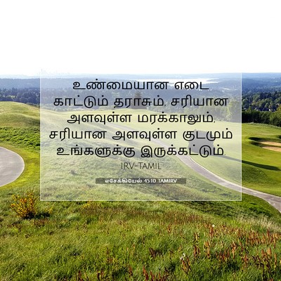 Picture 07 - எசேக்கியேல் 45:10 TAMIRV - உண்மையான எடை - Bible Verse Picture