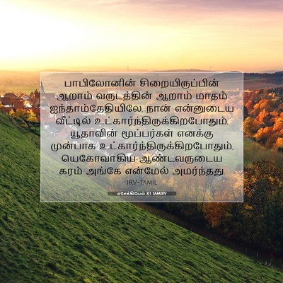Picture 07 - எசேக்கியேல் 8:1 TAMIRV - பாபிலோனின் - Bible Verse Picture