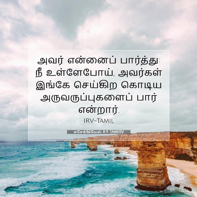 Picture 07 - எசேக்கியேல் 8:9 TAMIRV - அவர் என்னைப் - Bible Verse Picture