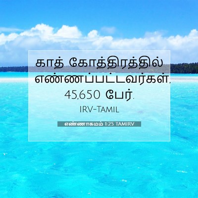 Picture 07 - எண்ணாகமம் 1:25 TAMIRV - காத் - Bible Verse Picture