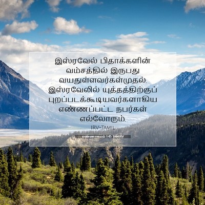 Picture 07 - எண்ணாகமம் 1:45 TAMIRV - இஸ்ரவேல் - Bible Verse Picture