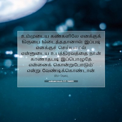 Picture 07 - எண்ணாகமம் 11:15 TAMIRV - உம்முடைய கண்களிலே - Bible Verse Picture
