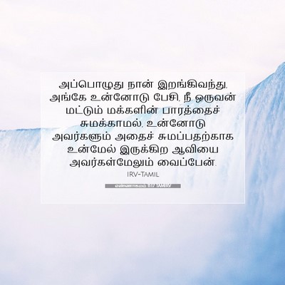 Picture 07 - எண்ணாகமம் 11:17 TAMIRV - அப்பொழுது நான் - Bible Verse Picture
