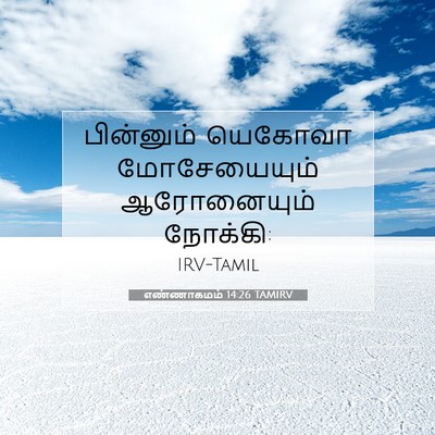 Picture 07 - எண்ணாகமம் 14:26 TAMIRV - பின்னும் யெகோவா - Bible Verse Picture