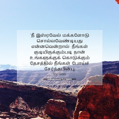 Picture 07 - எண்ணாகமம் 15:2 TAMIRV - “நீ இஸ்ரவேல் - Bible Verse Picture