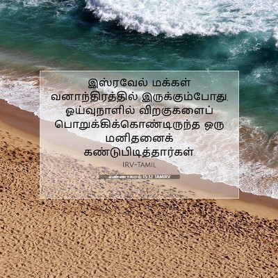 Picture 07 - எண்ணாகமம் 15:32 TAMIRV - இஸ்ரவேல் மக்கள் - Bible Verse Picture