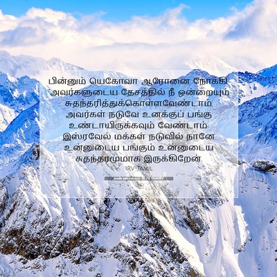 Picture 07 - எண்ணாகமம் 18:20 TAMIRV - பின்னும் யெகோவா - Bible Verse Picture