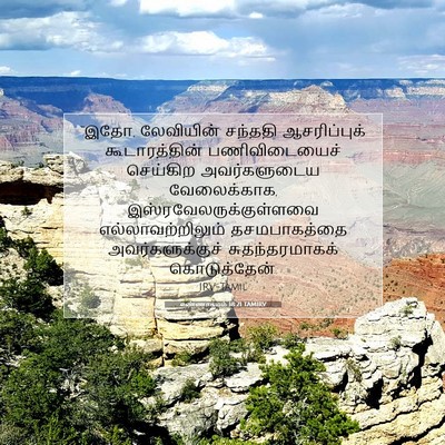 Picture 07 - எண்ணாகமம் 18:21 TAMIRV - “இதோ, லேவியின் - Bible Verse Picture