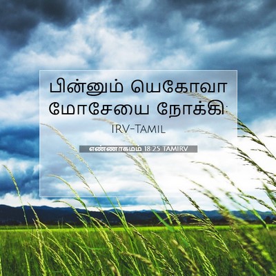 Picture 07 - எண்ணாகமம் 18:25 TAMIRV - பின்னும் யெகோவா - Bible Verse Picture