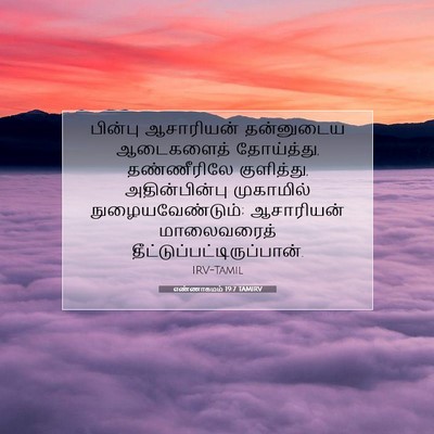 Picture 07 - எண்ணாகமம் 19:7 TAMIRV - பின்பு ஆசாரியன் - Bible Verse Picture